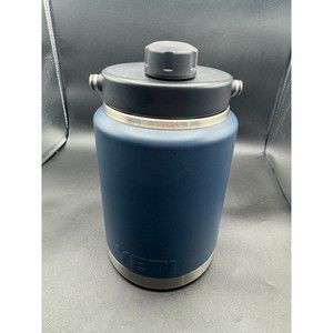 Yeti Rambler Half Gallon Jug 64 Oz MagCap With Handle Navy Blue